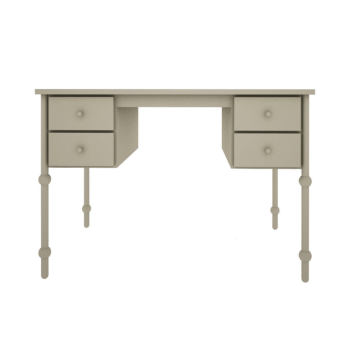 BABUSHKA - Bureau 4 tiroirs olive