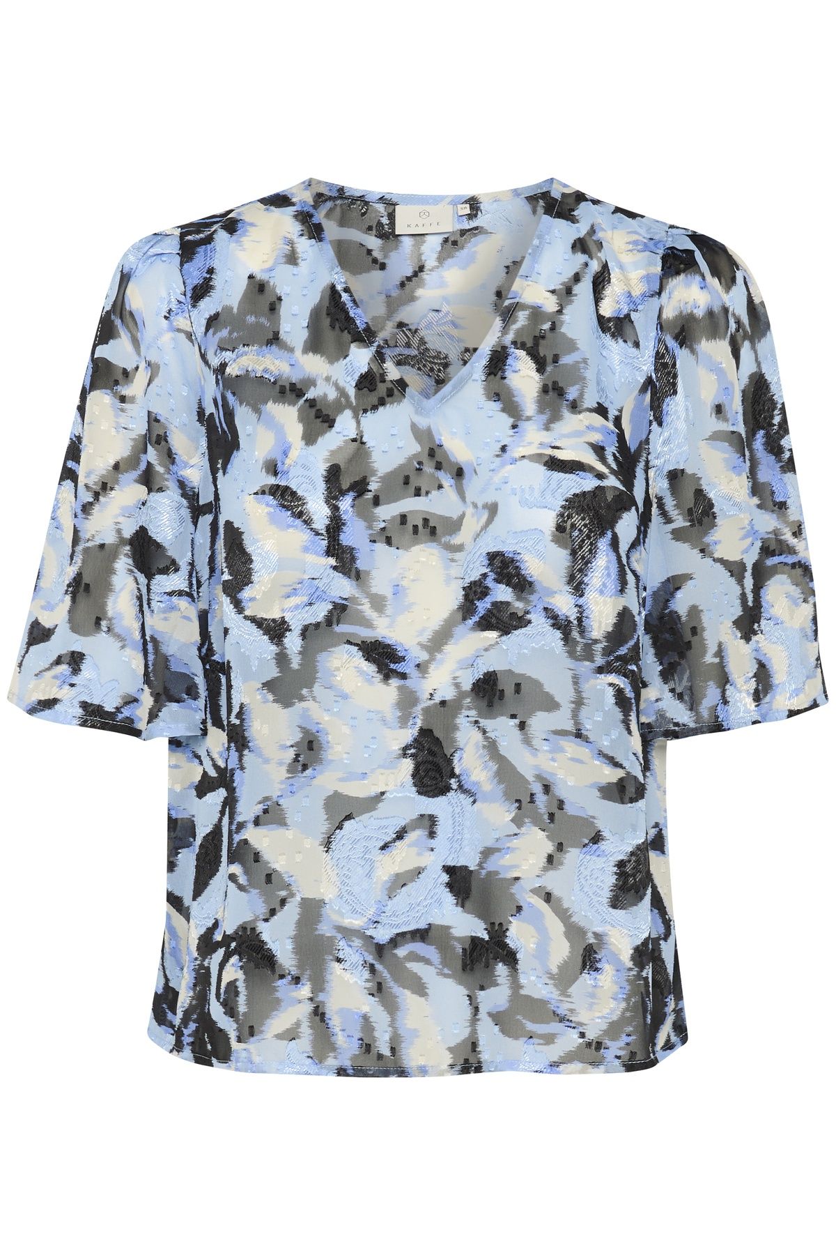 Kaffe KAelina V-Neck Floral Print Blouse
