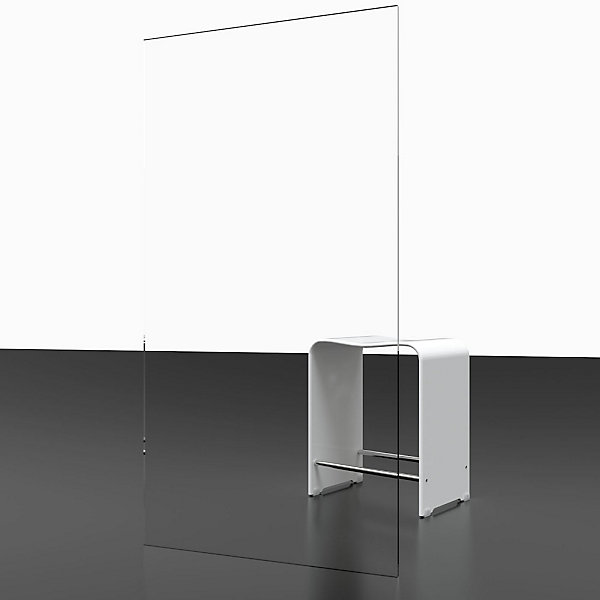 Pare-baignoire 80 x 140 cm, Schulte, paroi de baignoire 1 volet pivotant, verre transparent anticalcaire, gun metal