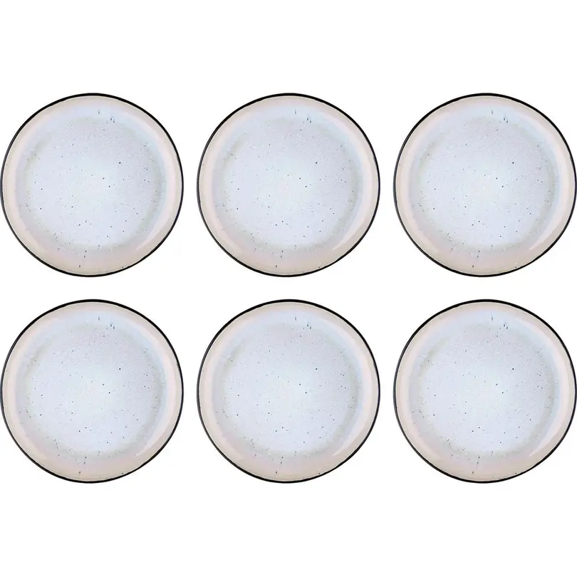 Flacher Teller 6er-Set Iris
