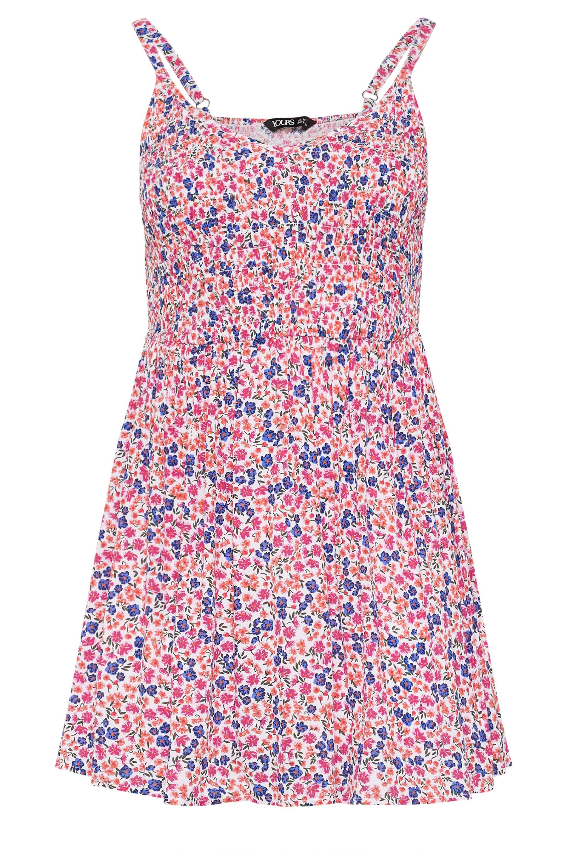 Yours Floral Shirred Cami Top