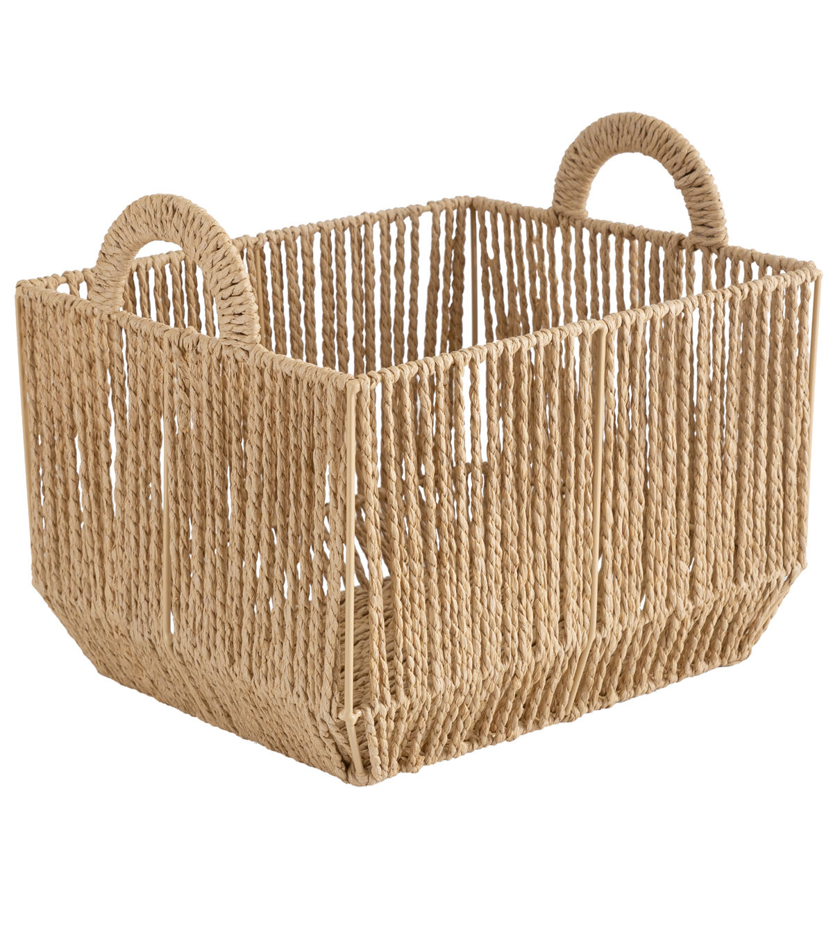 Simplify 15 x 10 Dutch Weave Storage Basket With Round Handles