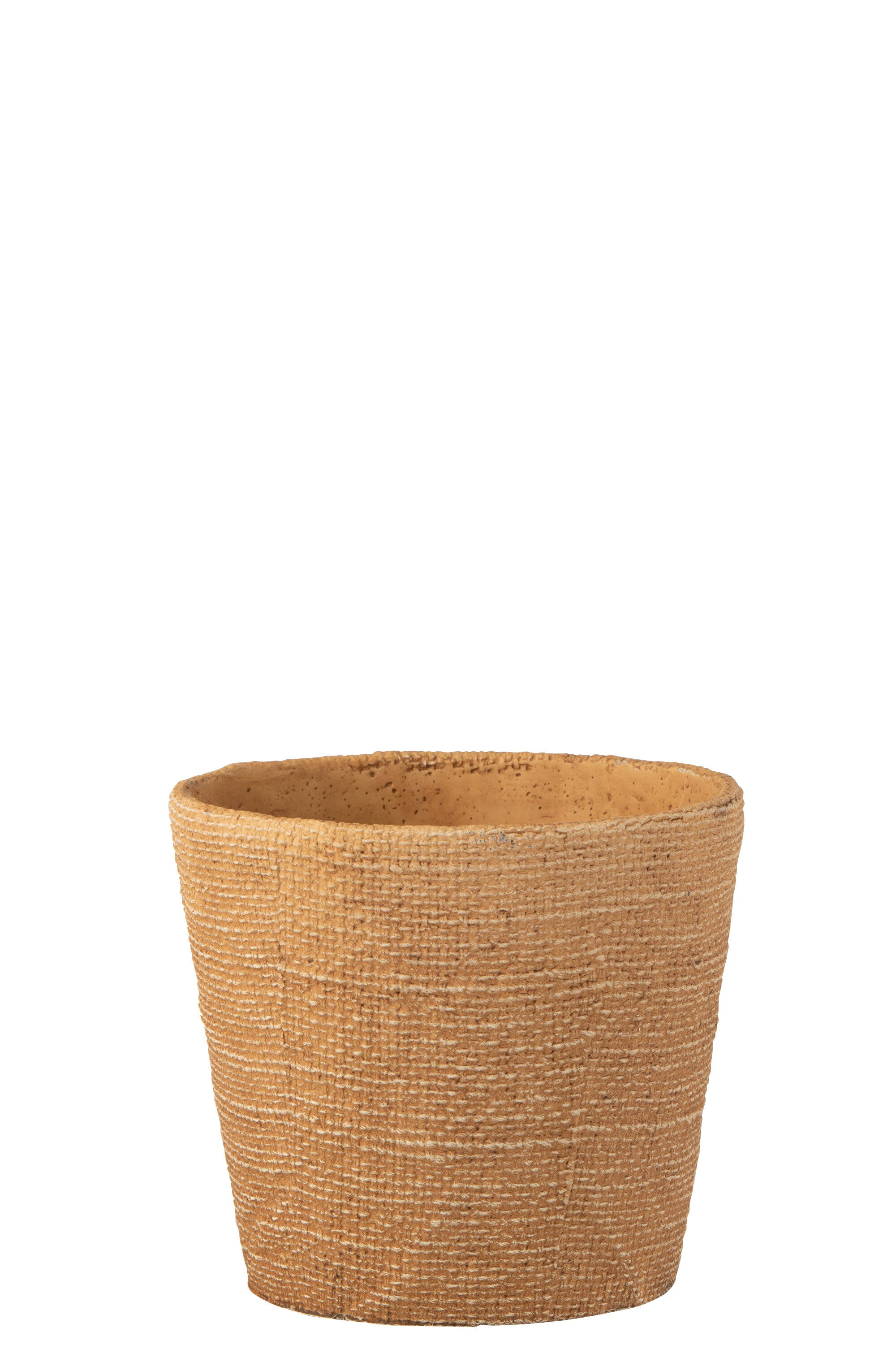 J-Line bloempot Bistro - cement - naturel - large - Ø 19 cm