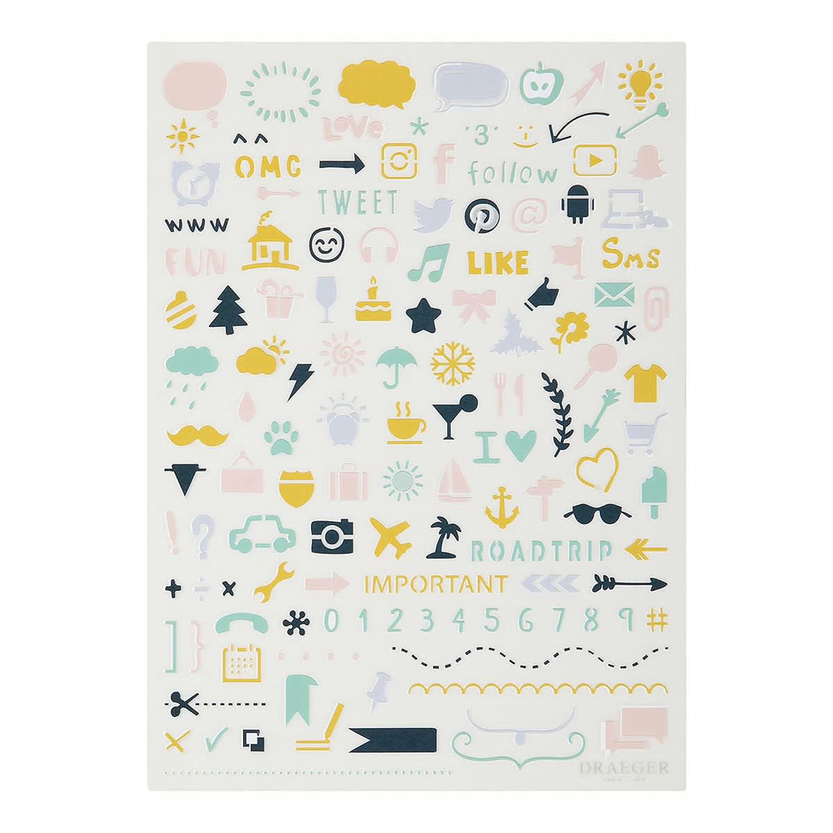 - Pochoir bullet journal icones