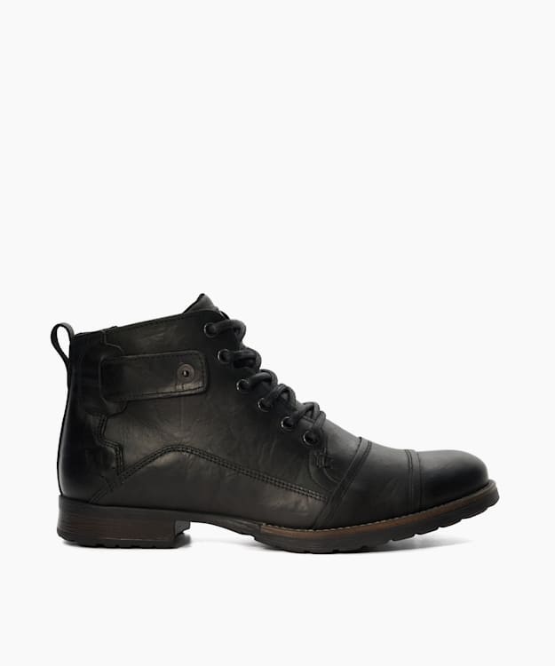Simon Black - Casual Leather Lace Up Boots