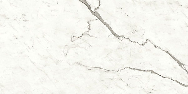 Carrelage effet Marbre Blanc Calacatta Majestic 240x120x0,9 cm Brillant Faventa - Mur intérieur (vendu par carton de 2,88 m²) - RO