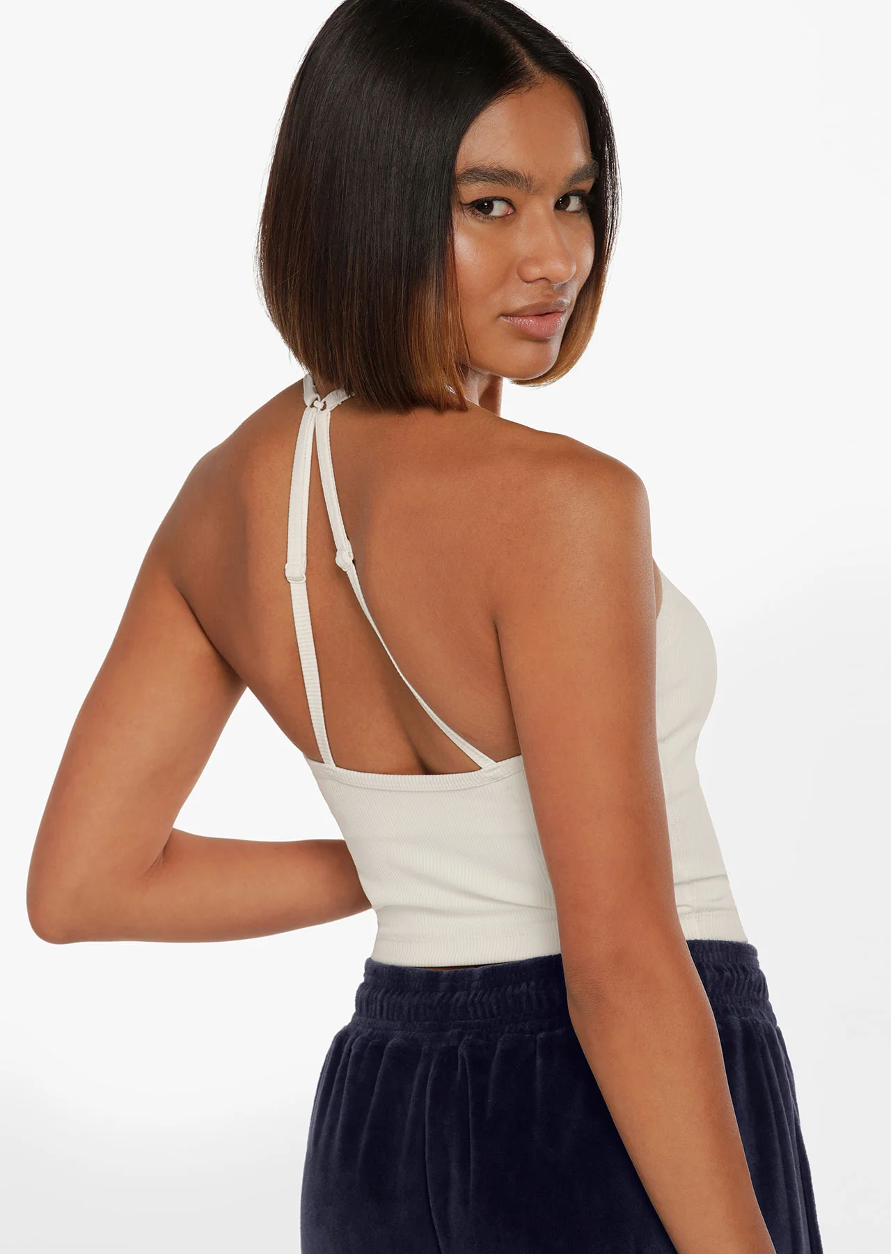 Classic Rib Tank Bra Combo