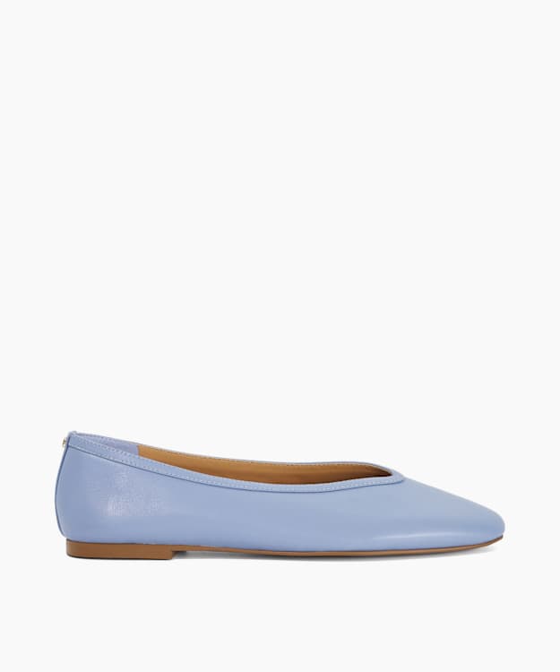 Hetta Blue - Leather Ballet Flats