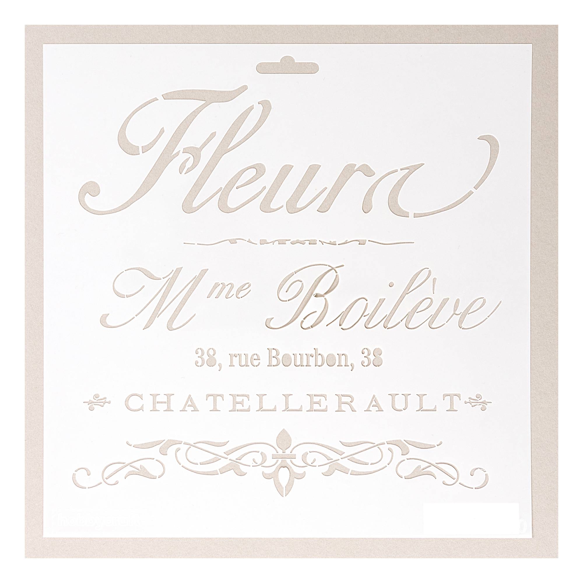 Fleura Stencil 25cm x 25cm