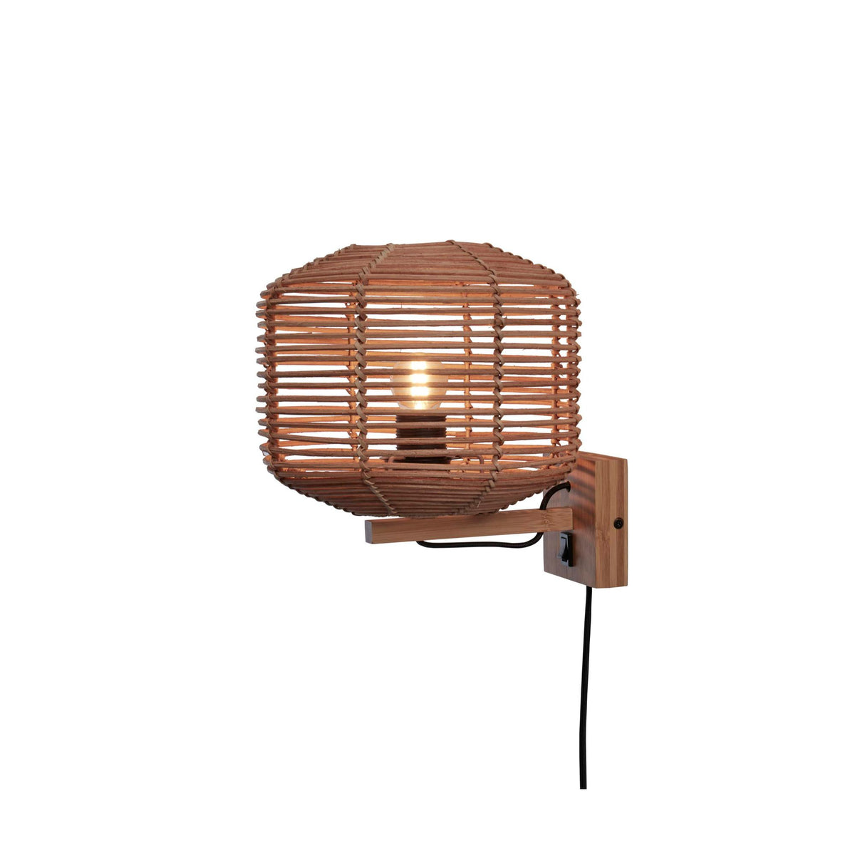 GOOD&MOJO wandlamp Tanami - bruin - Ø40cm
