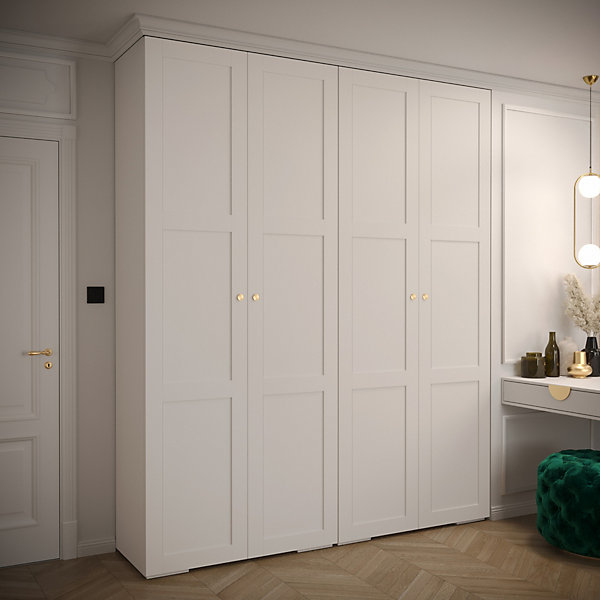 Armoire Manhattan Ryfel 10 a portes battantes H. 236,7 x L. 200 x P. 47, 4 portes