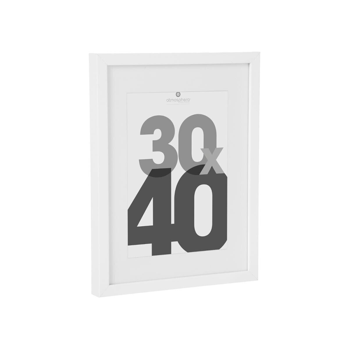 Wooden photo frame"Eva" White, 30x40 cm