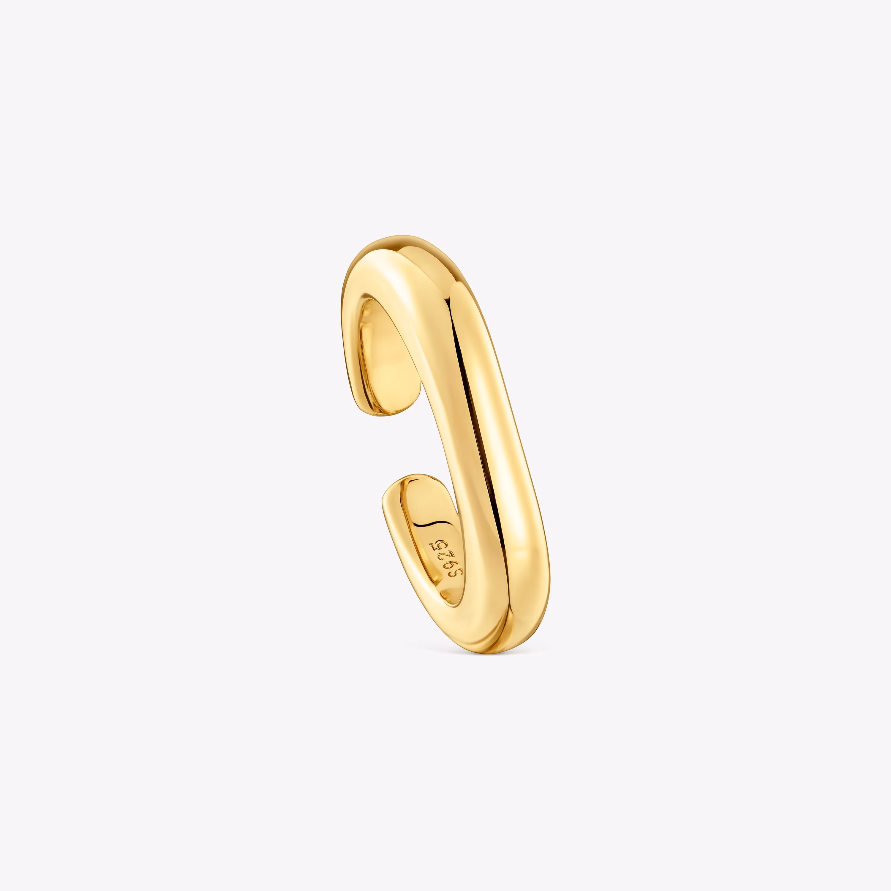 Anillo abierto con baño de oro 18 kt sobre plata Line