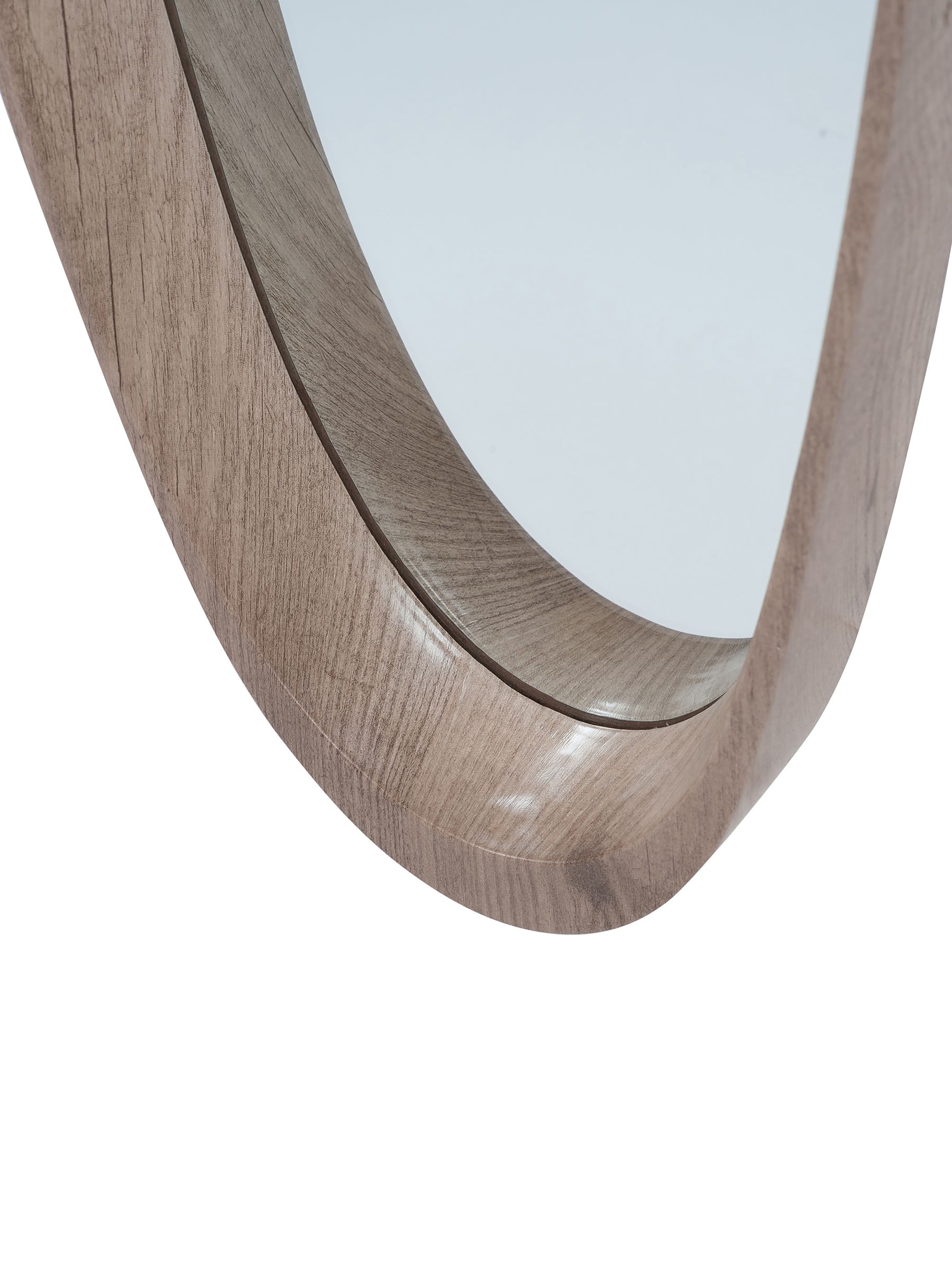 Pacific Natural Wood Veneer Teardrop Shaped Mirror