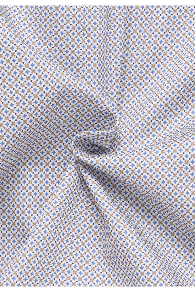 ETERNA Dynamic Cotton Modern Fit Hemd blau, Bedruckt