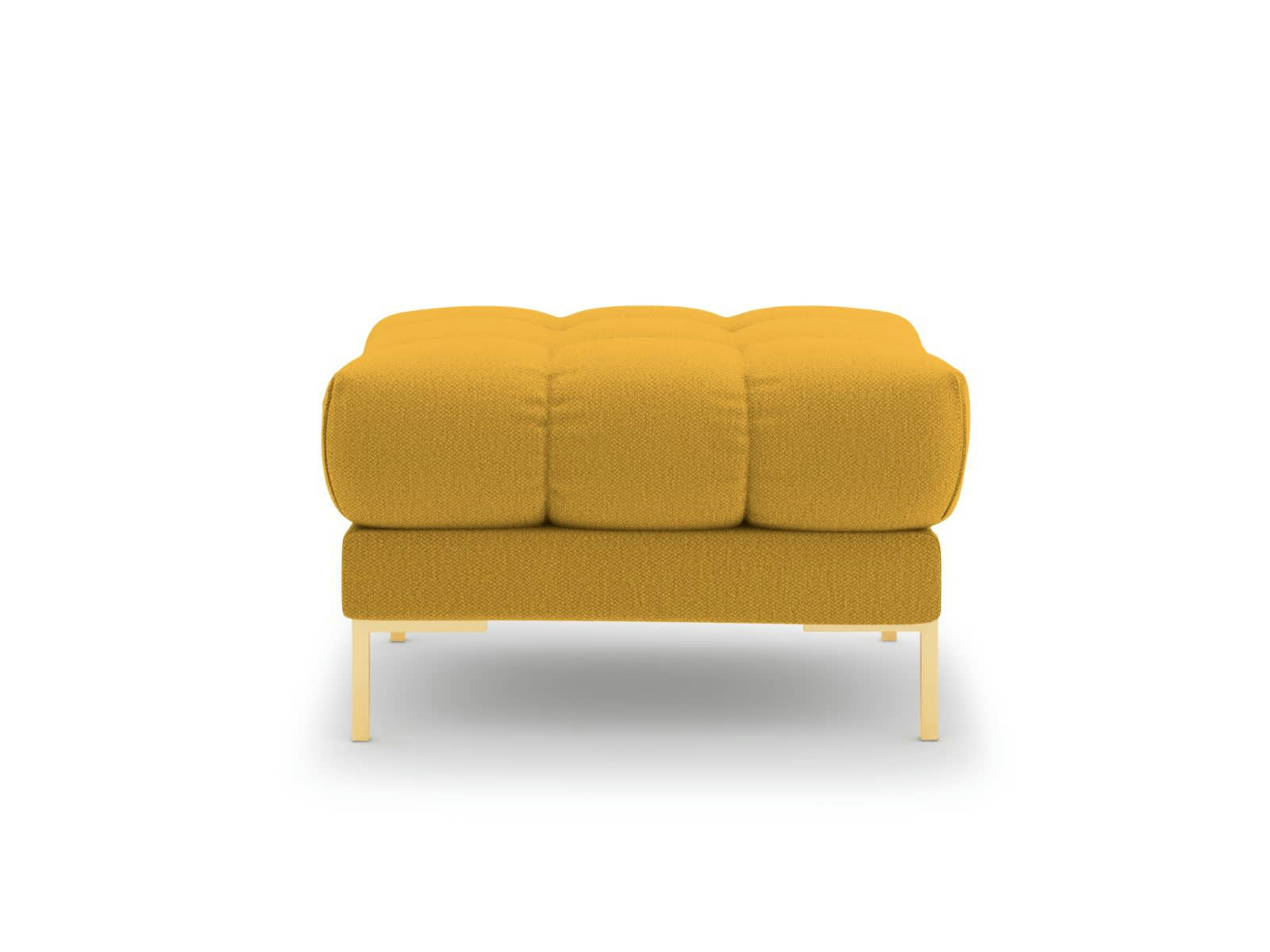 MAMAIA - Pouf 1 place en tissu structurel jaune