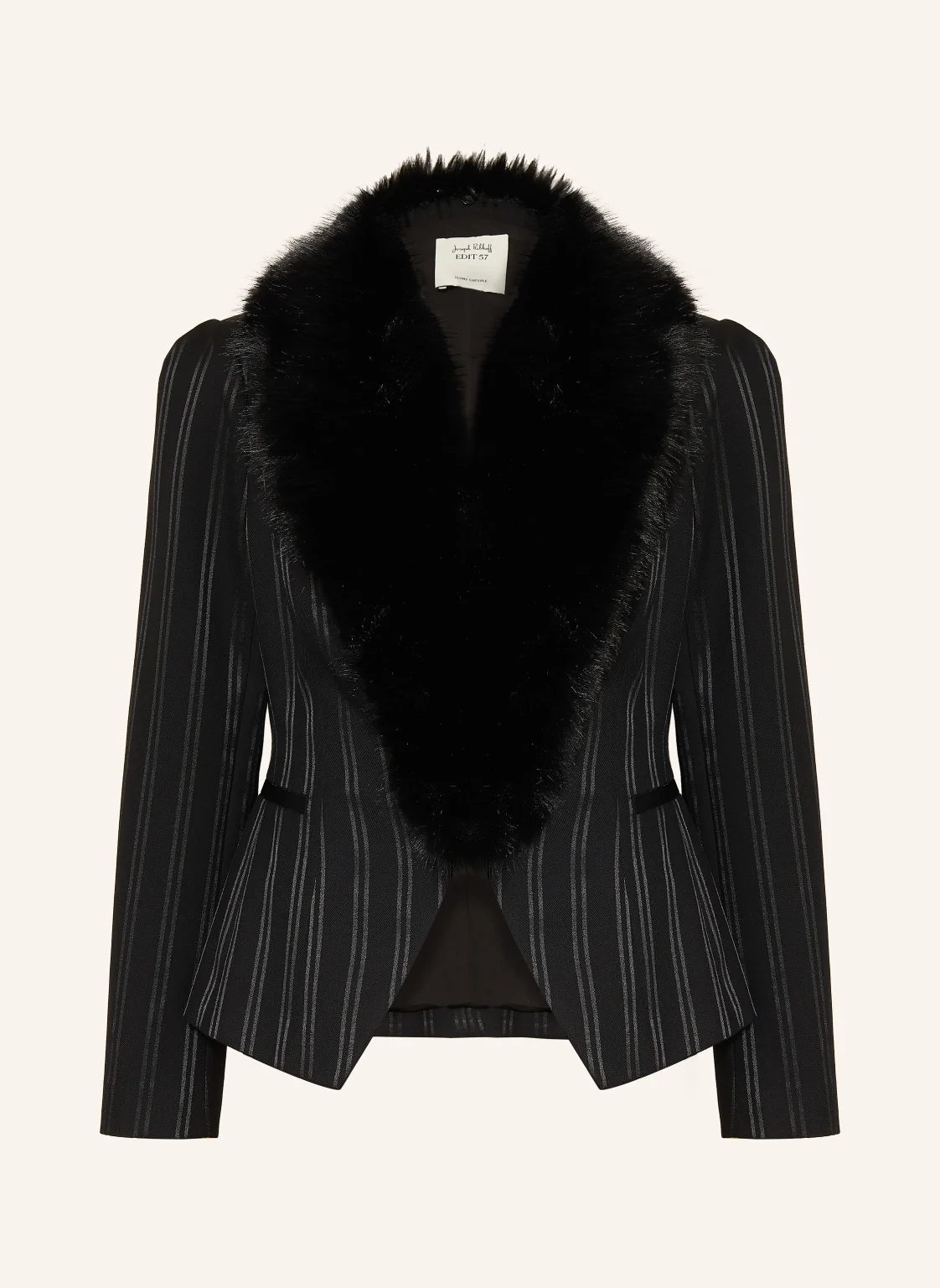 Joseph Ribkoff Blazer mit abnehmbarem Kunstfell-Kragen