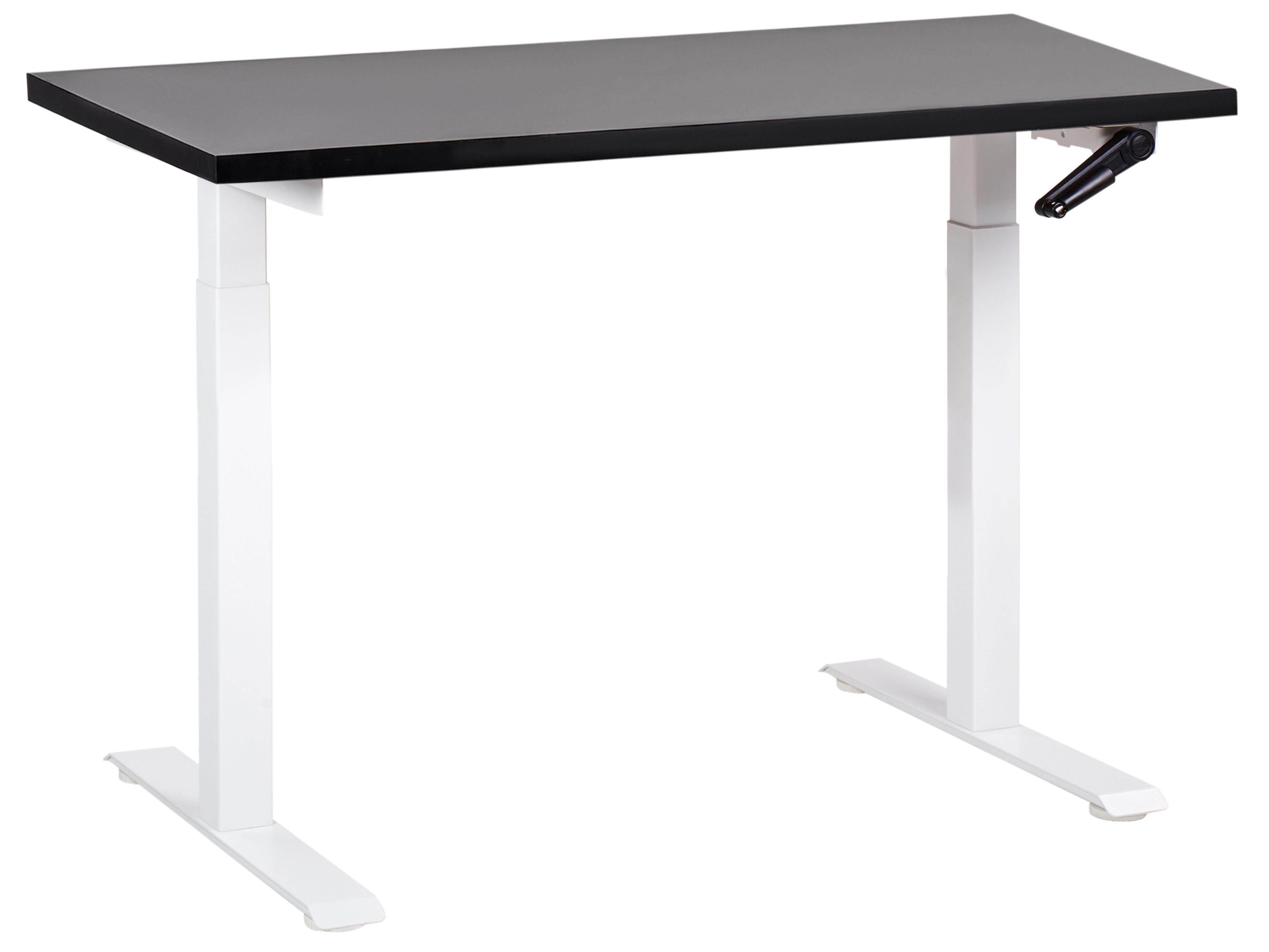 Manual Adjustable Standing Desk DESTINES Black/ White 120 cm 72 cm