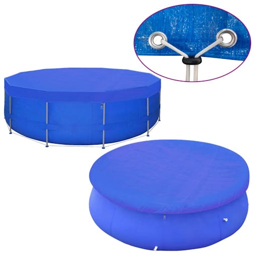 NNEVL Pool Covers 2 pcs PE Round 460 cm 90 g/m&sup2;