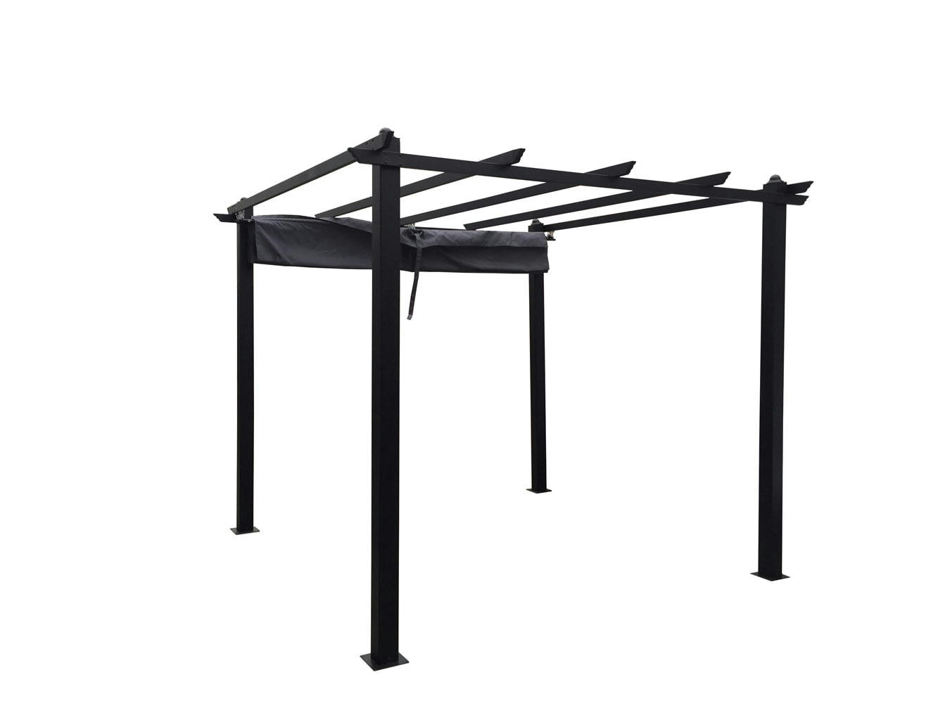 REGIA - Tonnelle autoportante 3 x 3 m en aluminium et toile grise