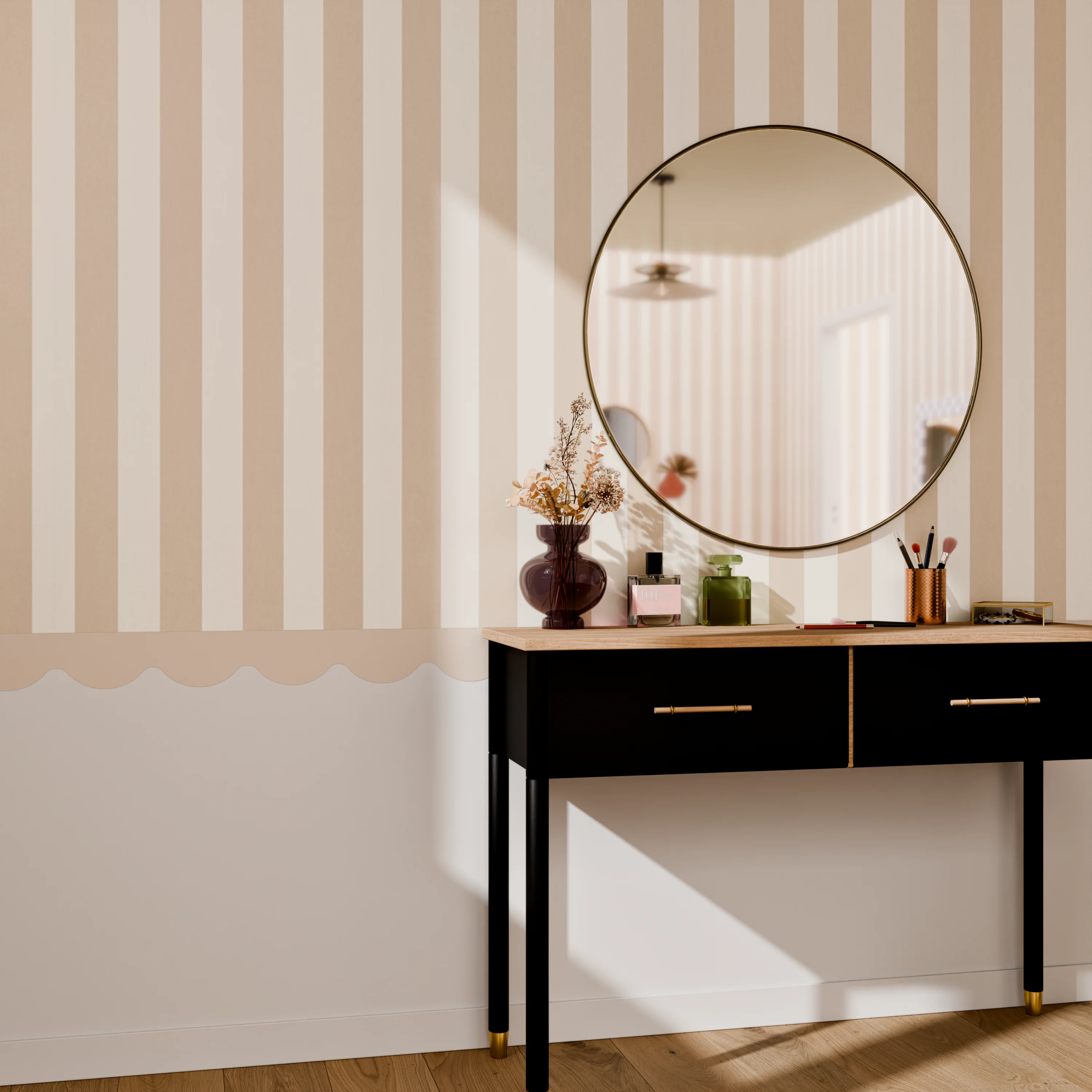 4MURS Frise intissée pré-encollée LINA ONDULA coloris nude