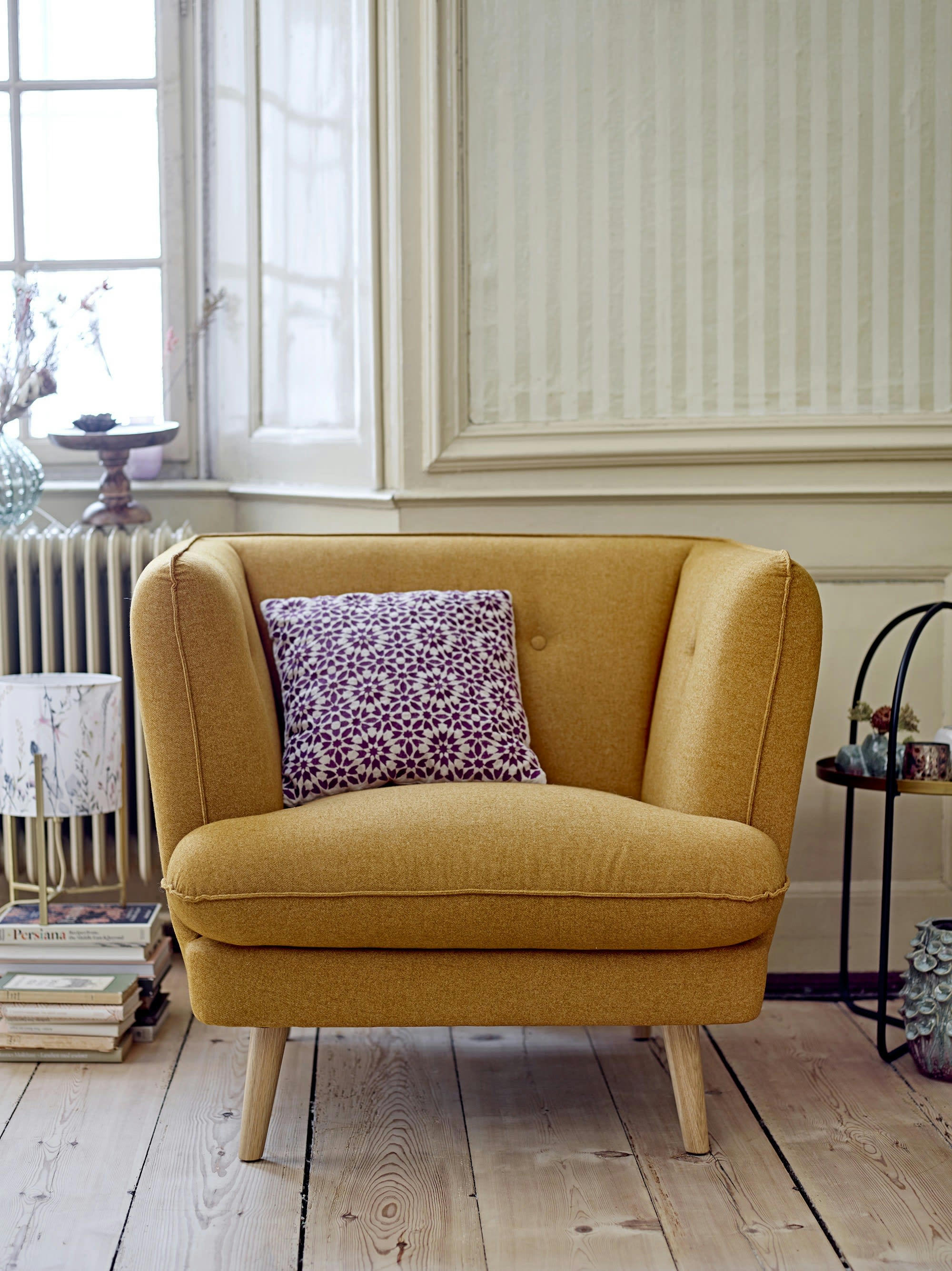 INS - Table d'appoint en métal or