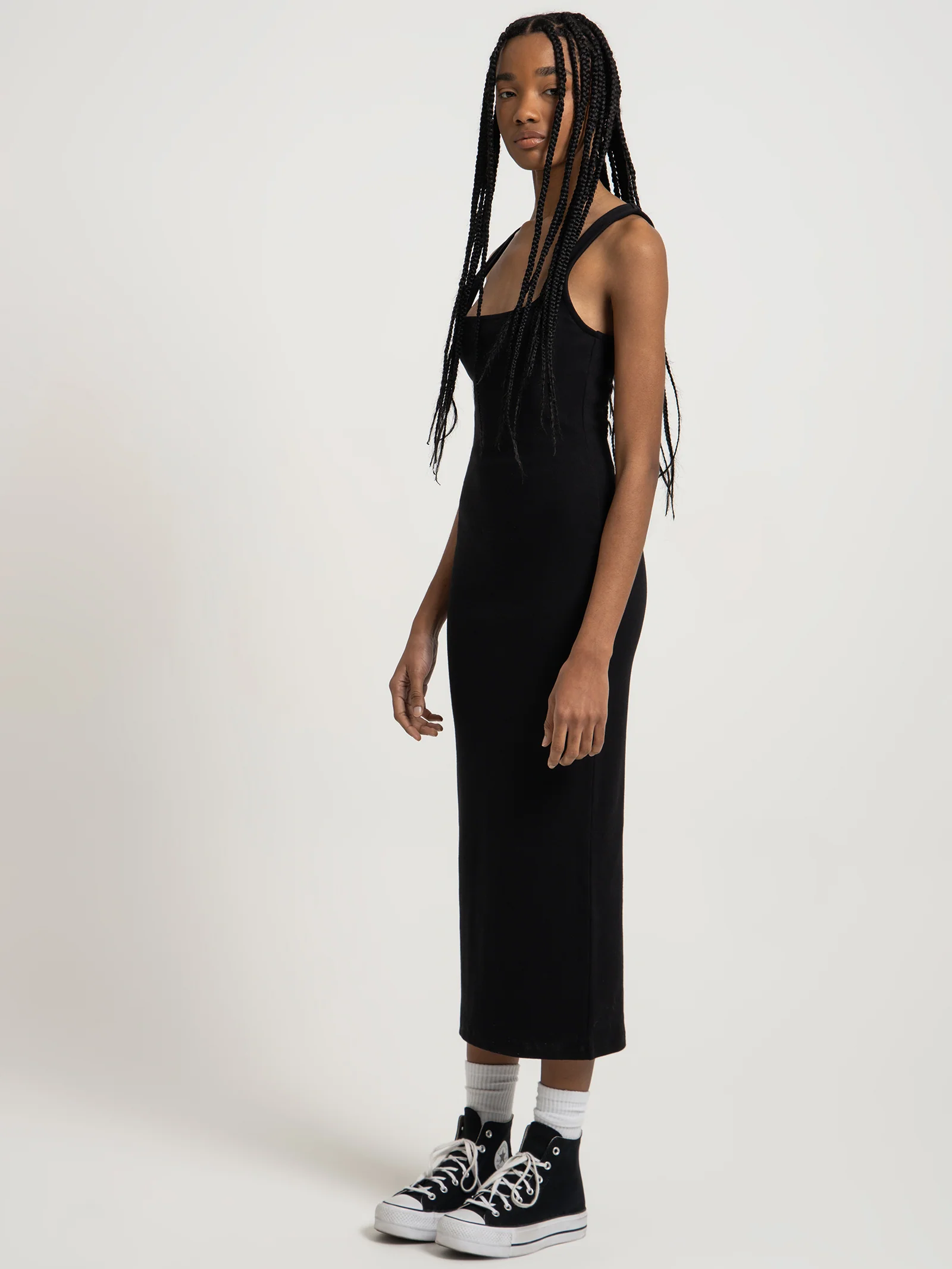 Misty Square Neck Midi Dress