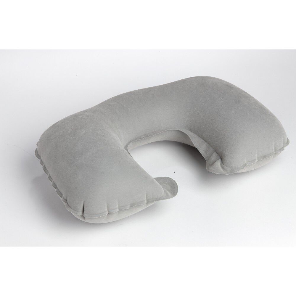 Coussin de voyage gonflable uni gris