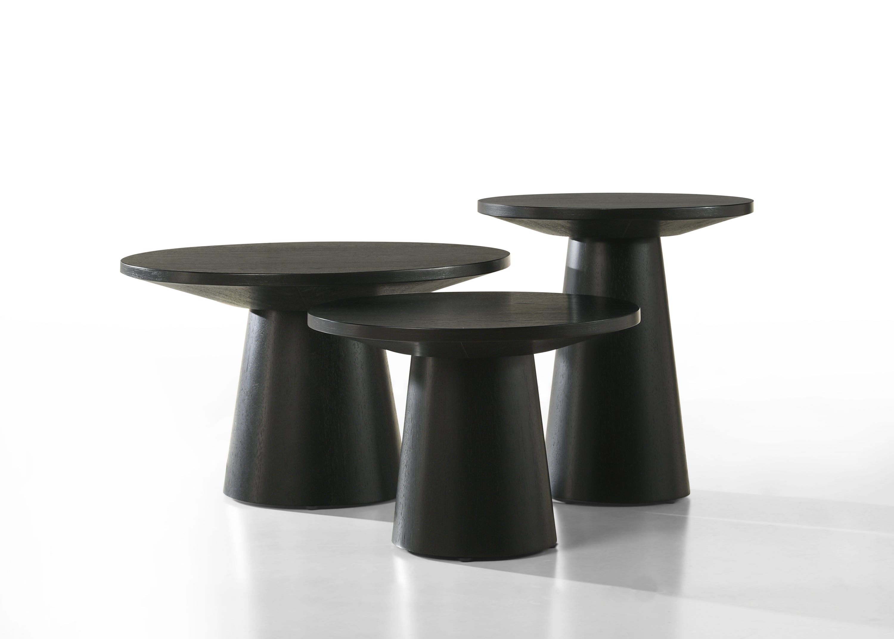 Jasper Ebony Black 3-Piece Coffee, End Table Set