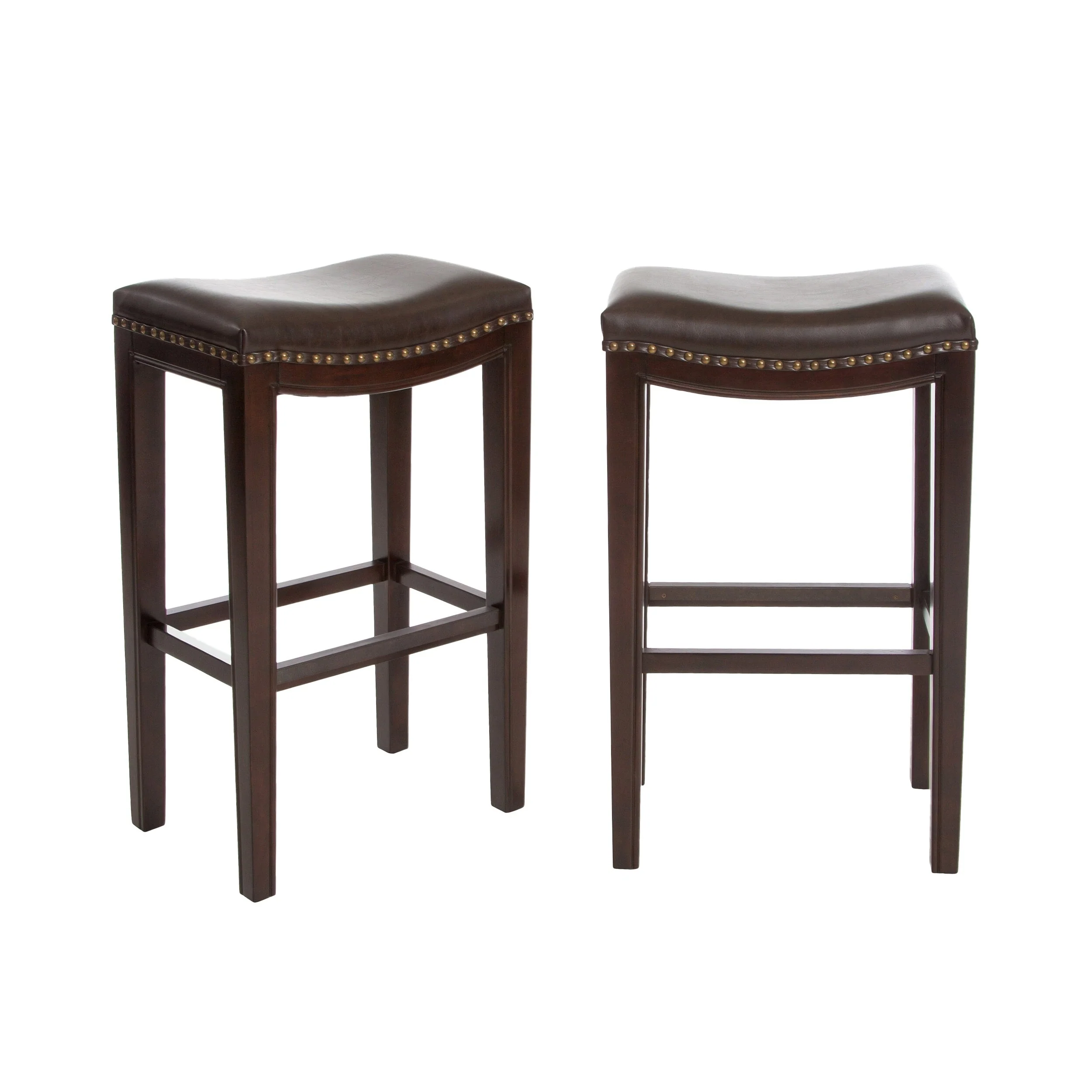 Christopher Knight Home Avondale Brown Backless Bar Stools (Set of 2) - 12.10 D x 18.25 W x 30.00 H