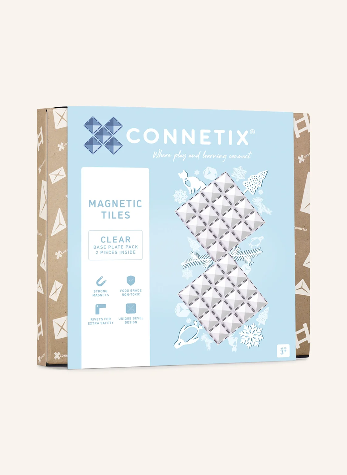 Connetix Grundplatten-Set CLEAR