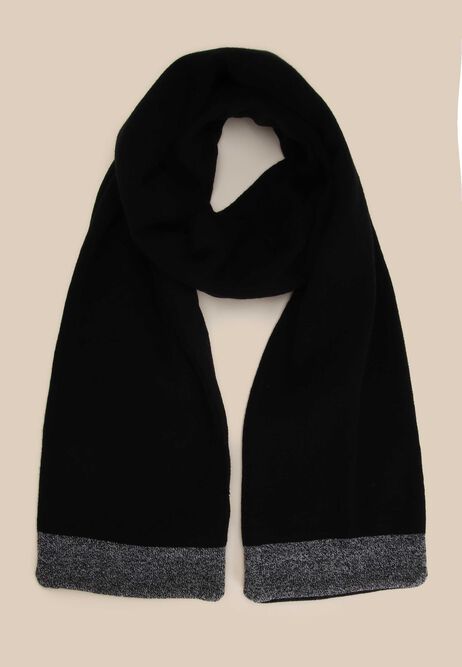 Mens Black Knitted Thinsulate Scarf