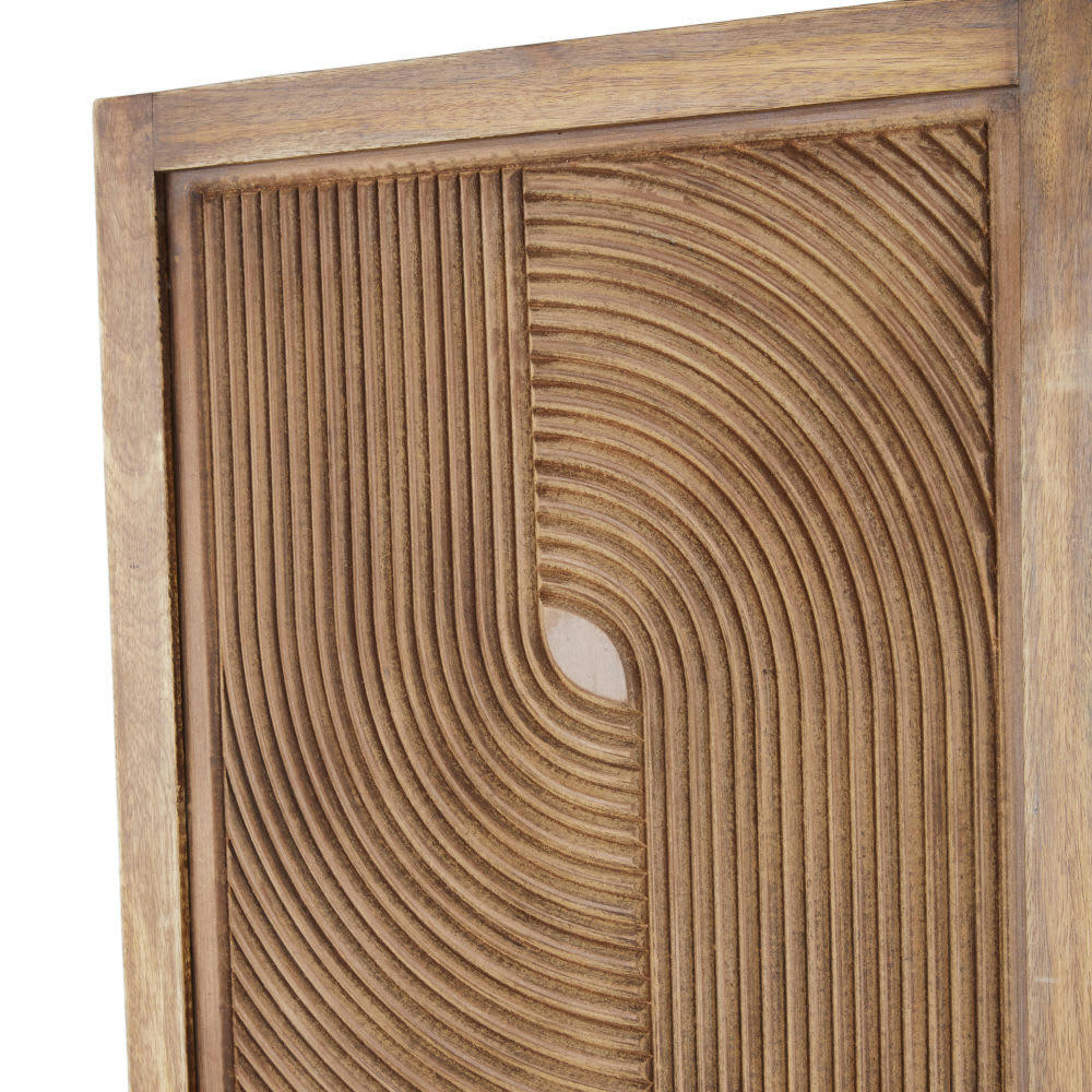 - Paravent gravé marron