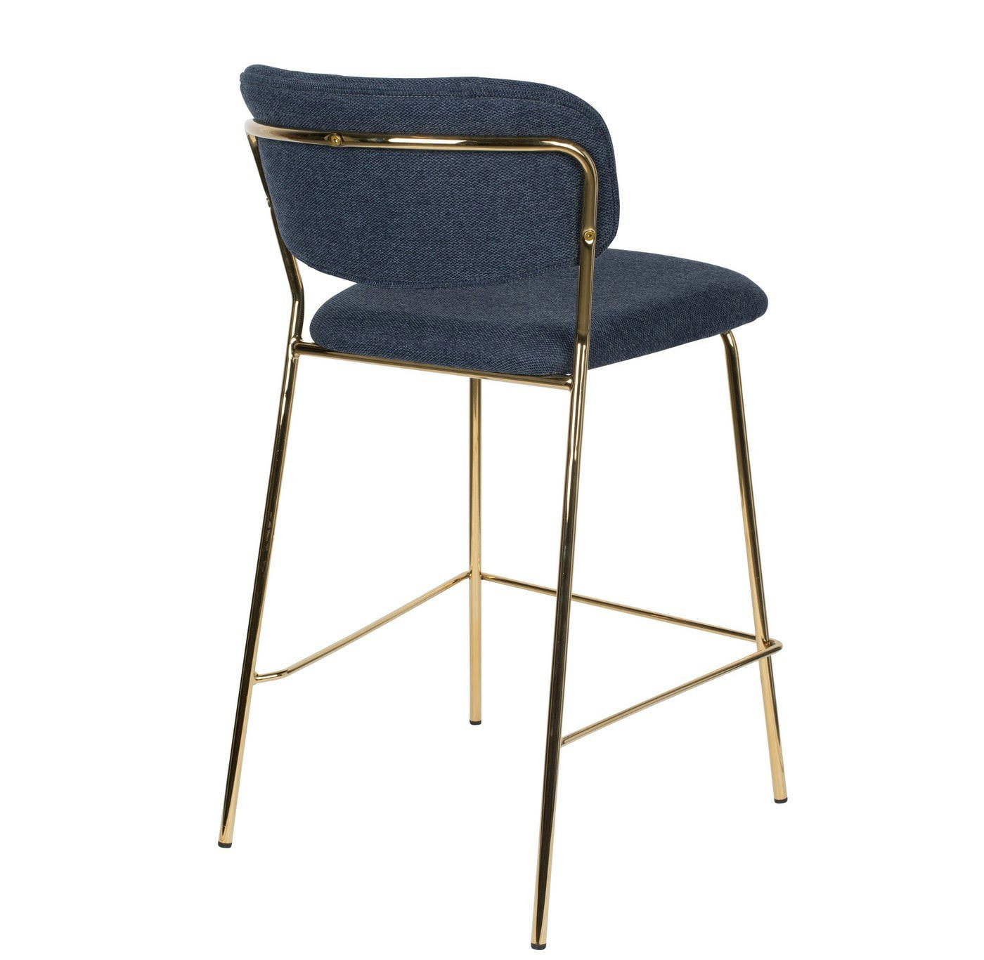 BELLAGIO - Tabouret de comptoir tissu bleu