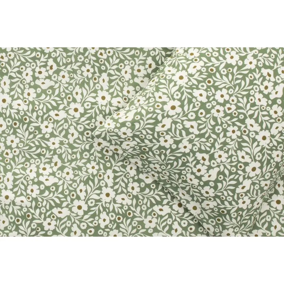 Dekbedovertrek Nina - groen - 200x200/220 cm