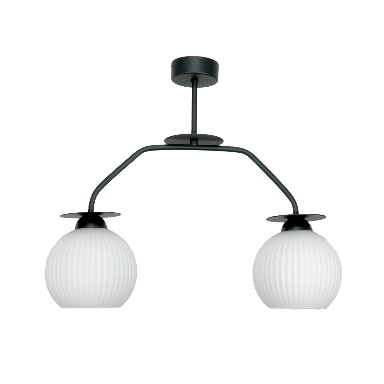Lampa sufitowa czarna nad stół EDYLIT 2xE27 FRED 15-467