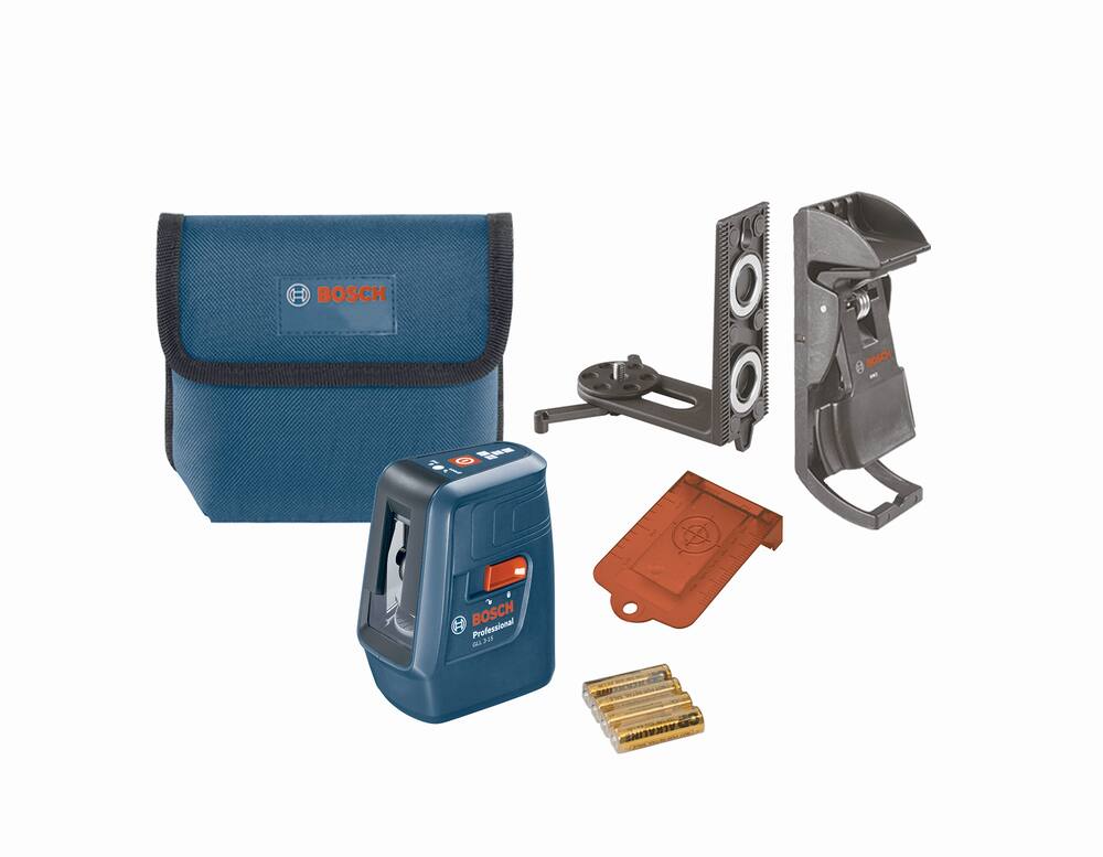 Bosch GLL 3-15 3 Line Cross Line Laser, 50-ft