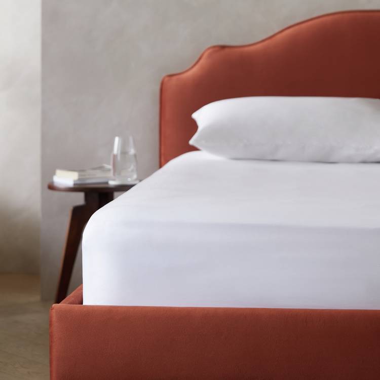 Habitat Egyptian Cotton 400TC White Fitted Sheet - Single