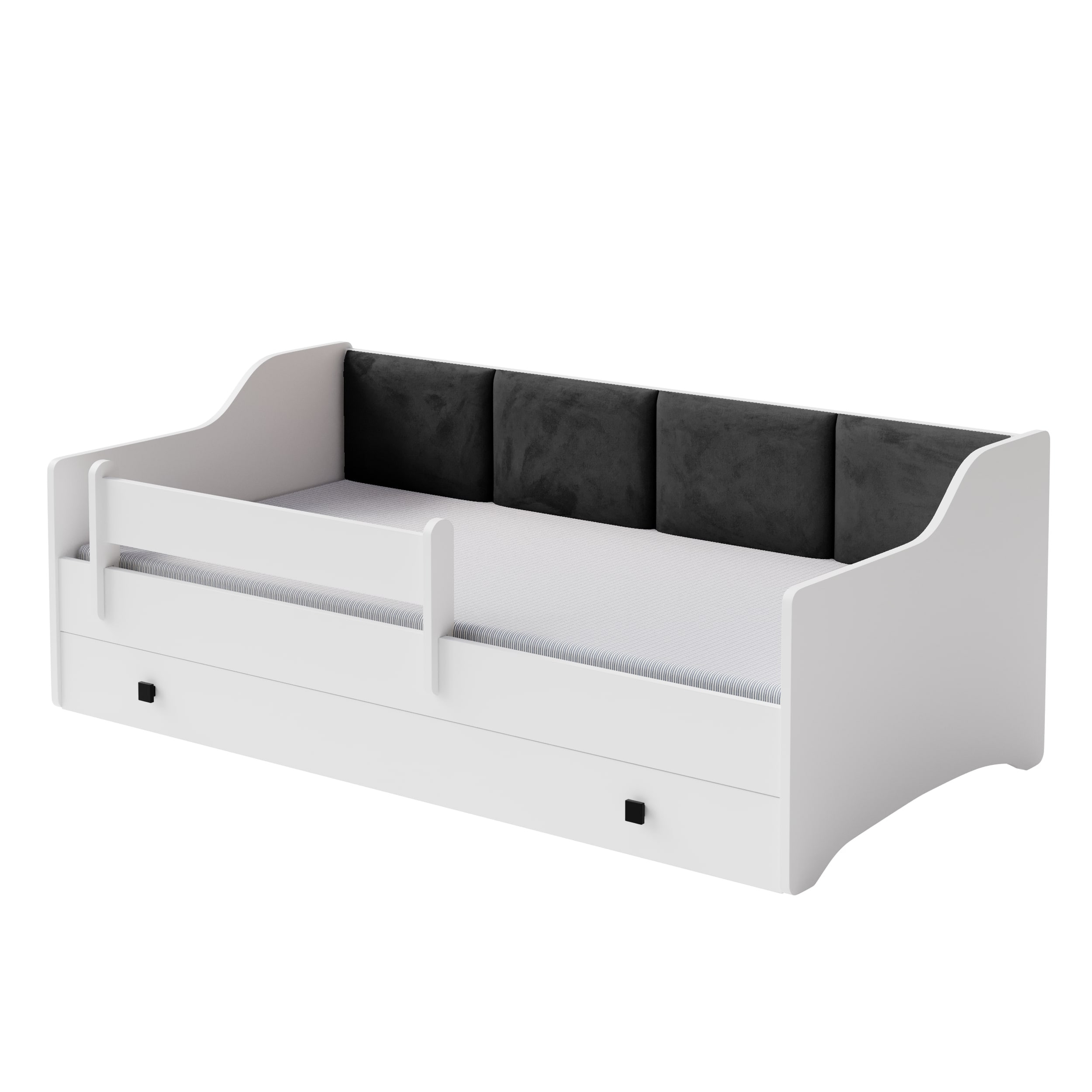 Łóżko dziecięce Eryk 160x80, z panelami tapicerowanymi