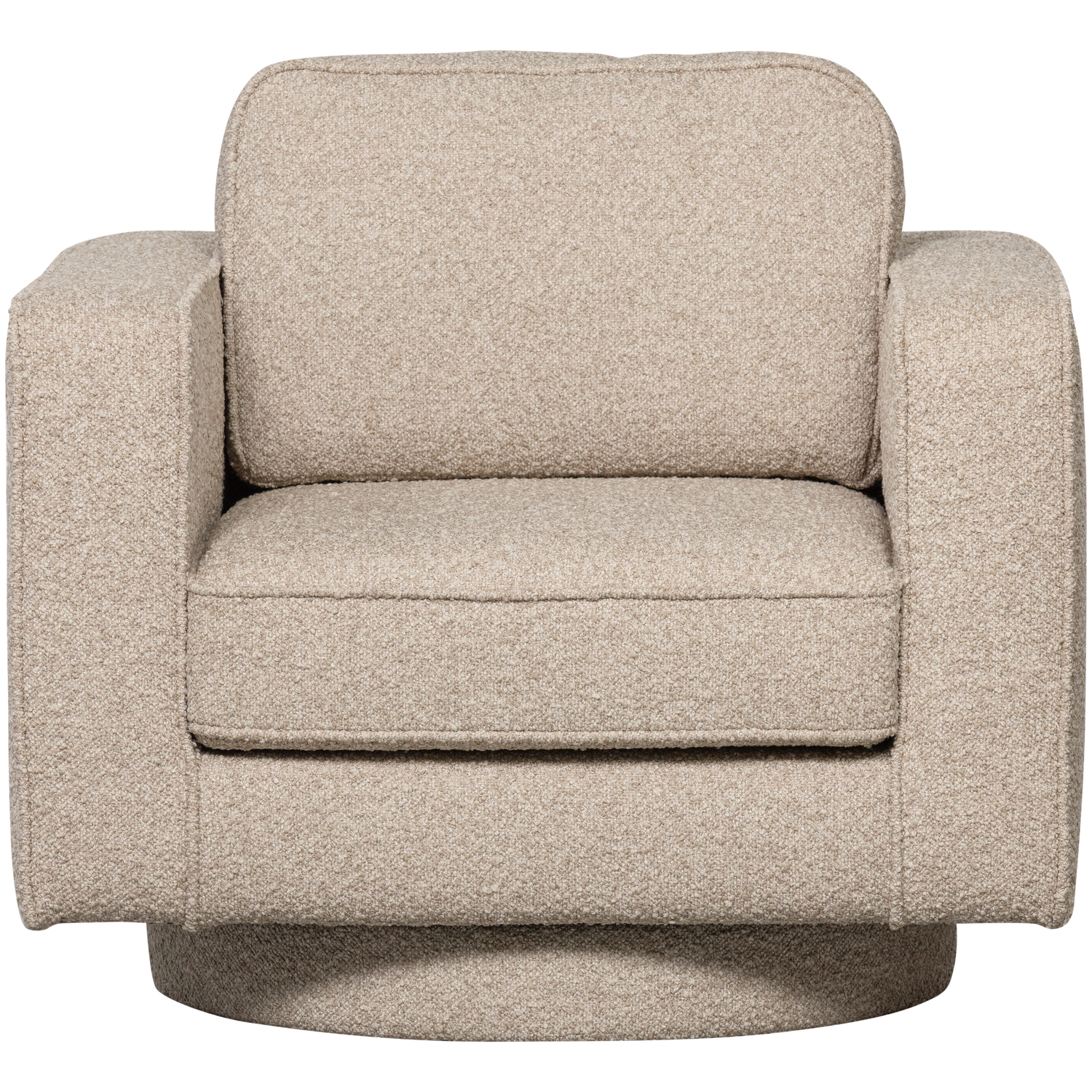 vtwonen draaifauteuil Lazy - Bouclé - Naturel