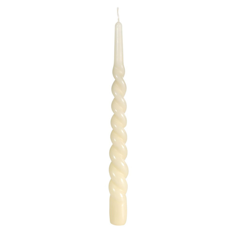 Bougie Twisted crème 28 cm DUNI