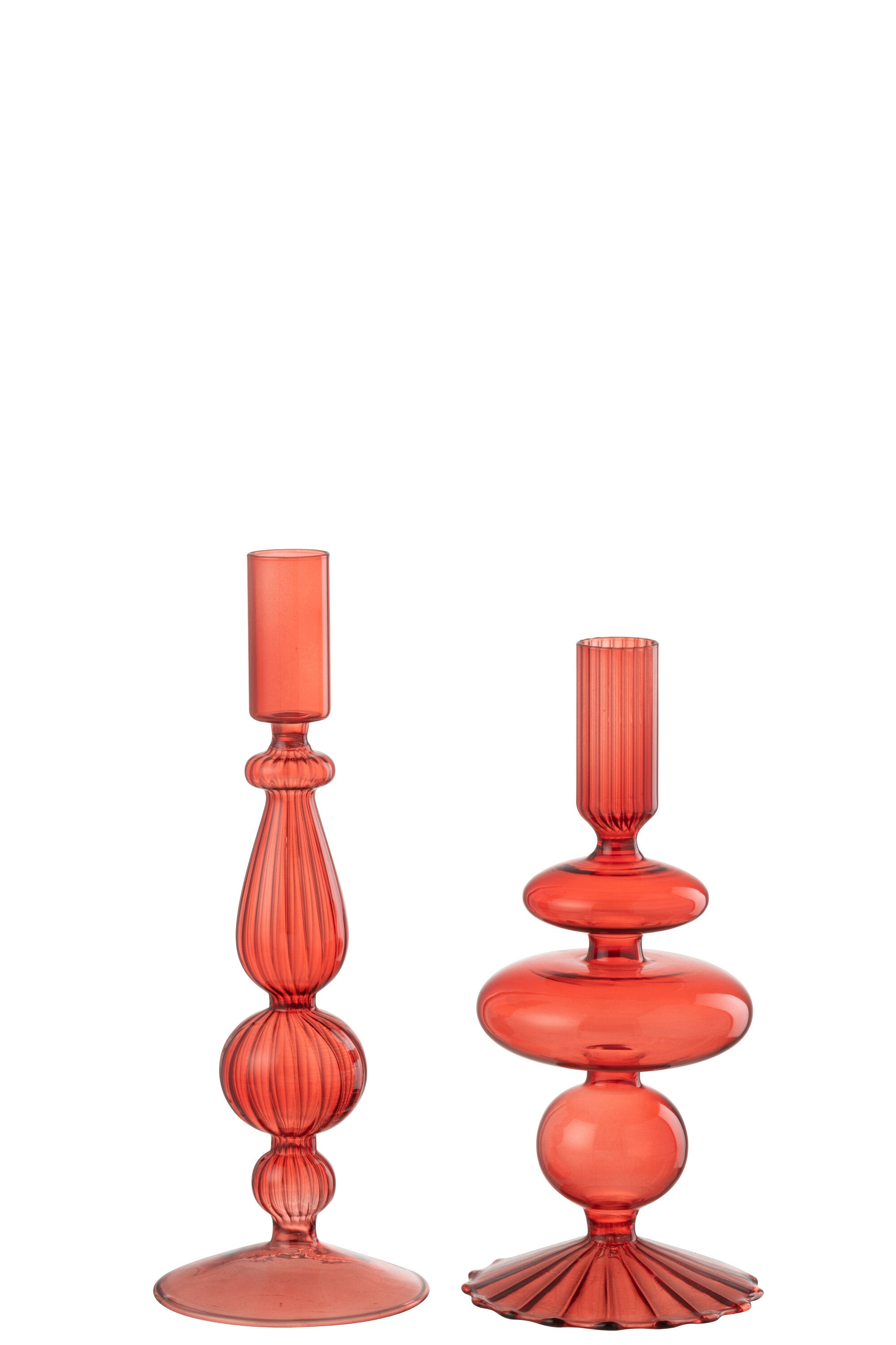J-Line kaarshouder Bollen - glas - rood