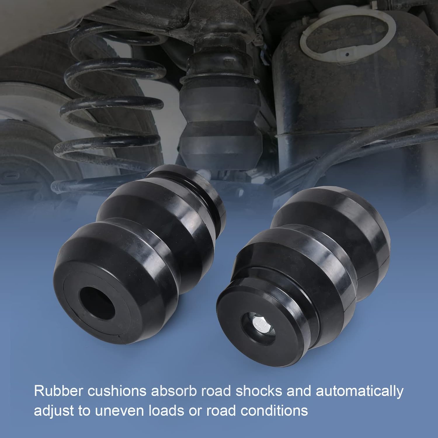 DICMIC Rear Suspension Rubber Helper Spring Kit Compatible with 2009-2021 Dodge Ram 1500 2WD/4WD Replace# DR1500DQ