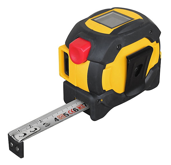 Mètre ruban 5m avec télémètre laser OutiFrance 4800720 portée jusqu'à 40 m