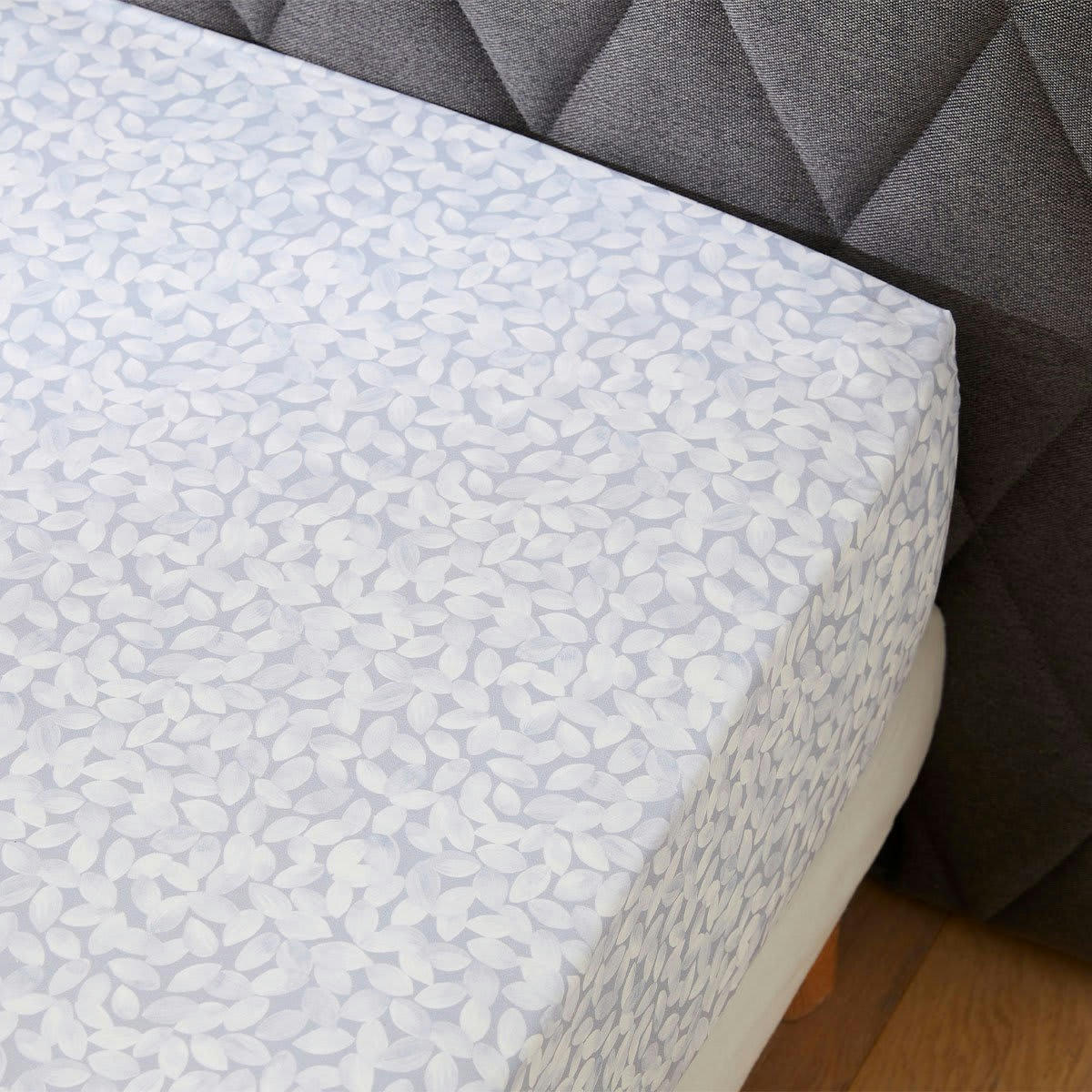 RUBAN - Drap housse percale bleu clair 180x200 cm
