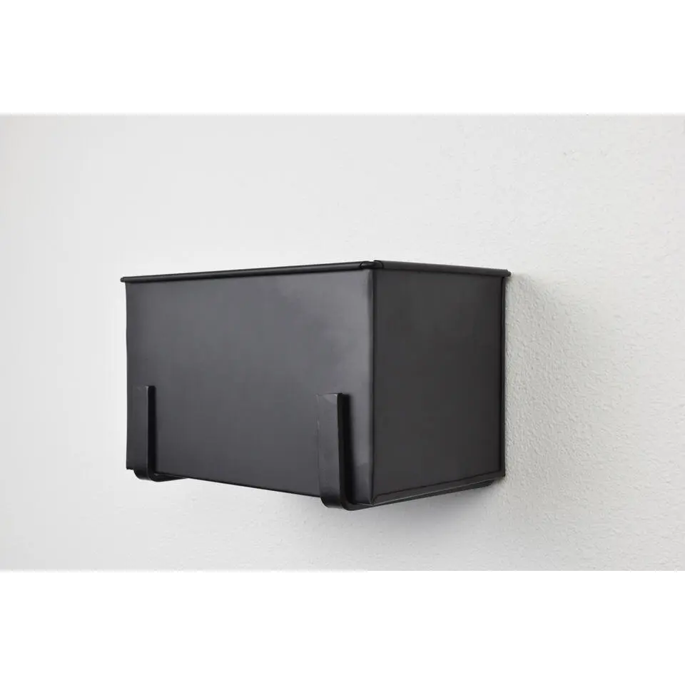 LOFT42 Flora Wand Plantenbak Small - Opbergbak - Metaal - Mat Zwart