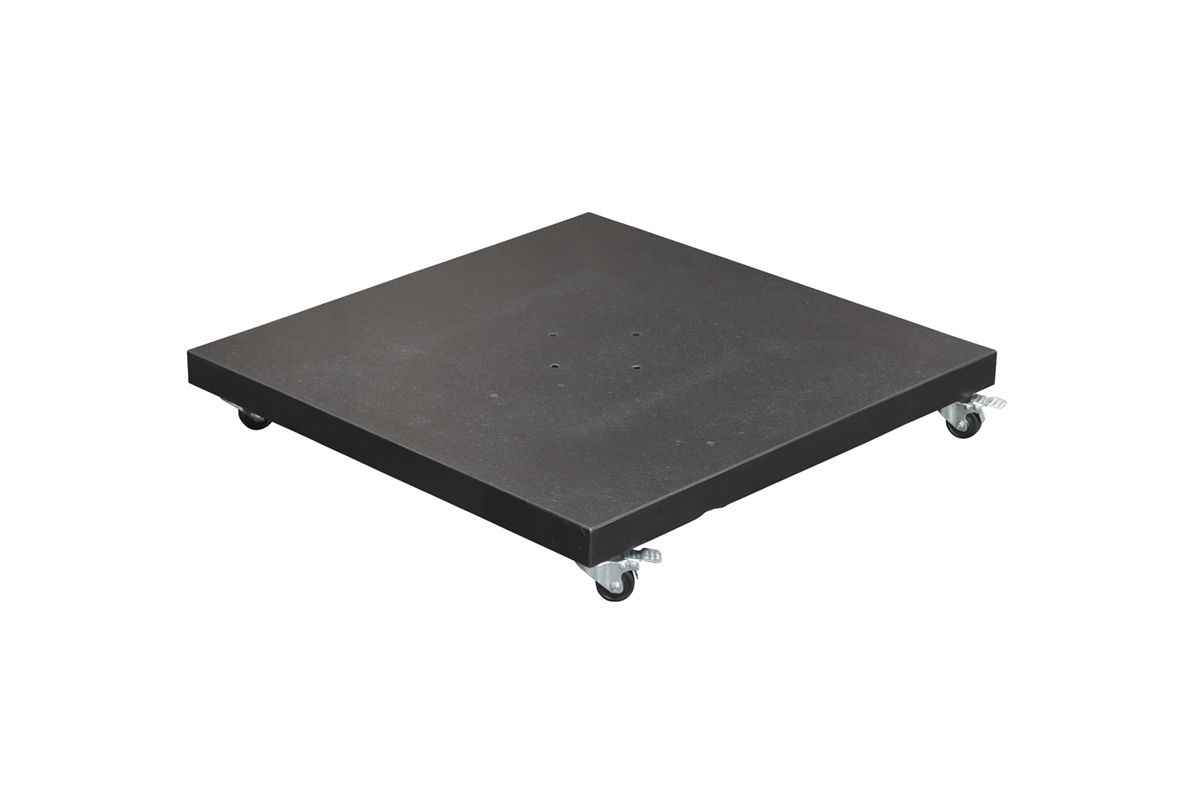 Special Hawaii granieten parasolvoet- 90kg-zwart gepolijst-verrijdbaar