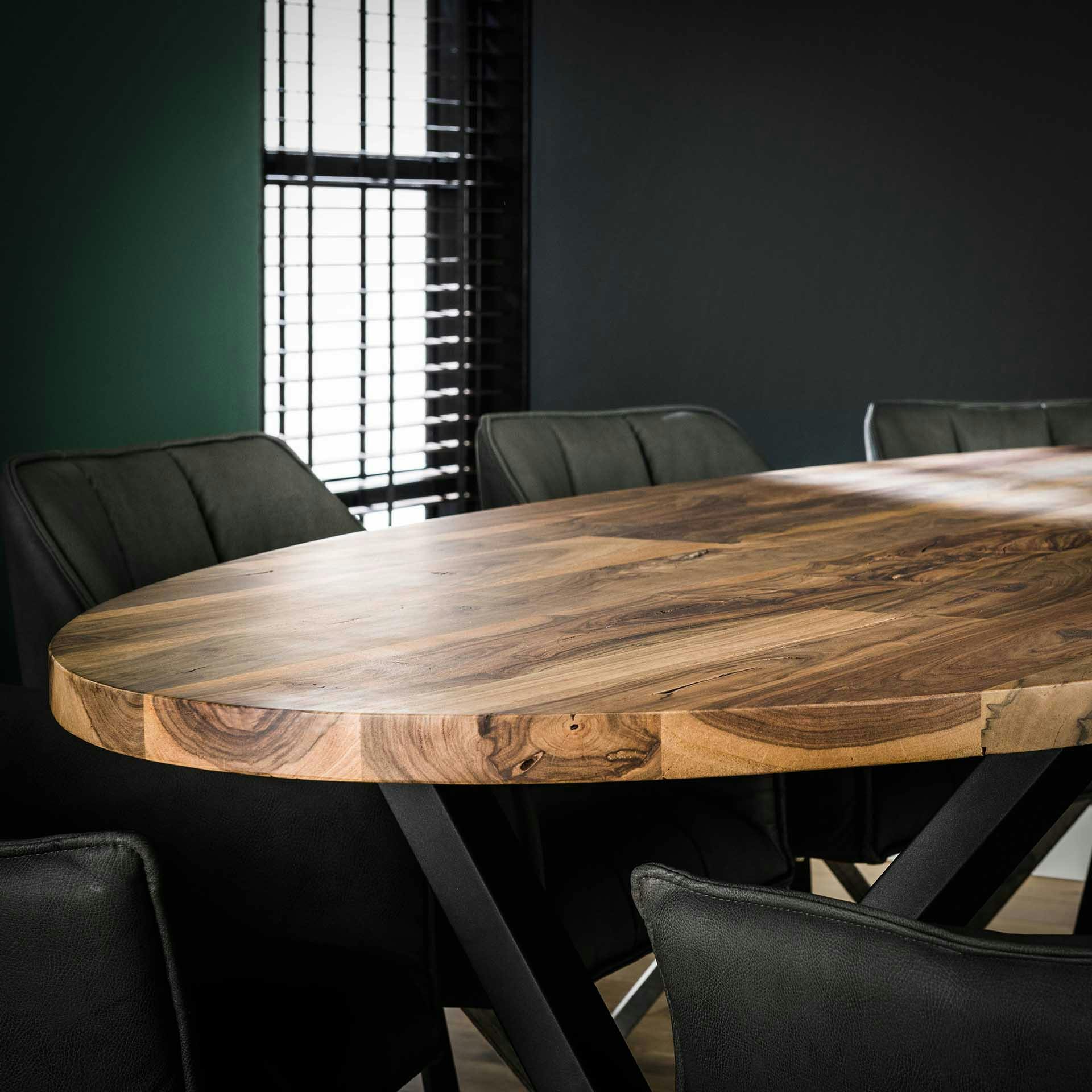 Table à manger bois forme ovale 200 cm HALIFAX