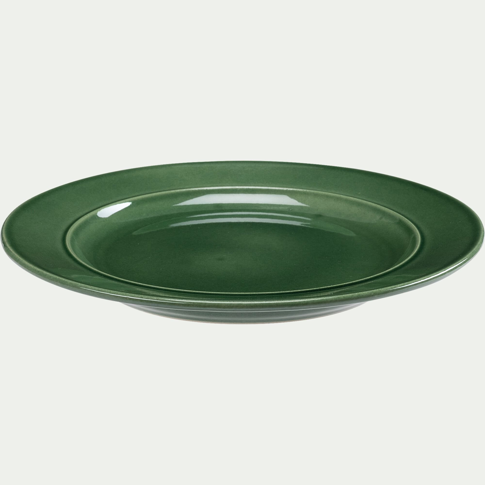 ANO - Assiette à dessert en grès D24cm - vert avocado