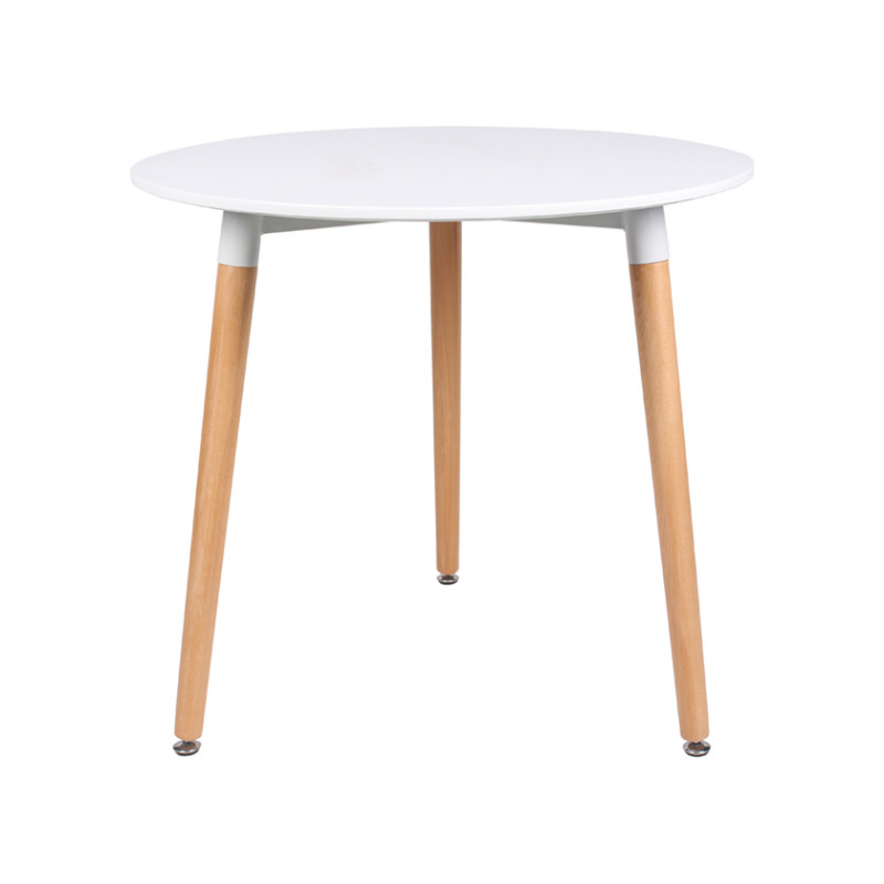 Table Kaia ronde blanche Ø 80 x 75 cm PRACTO HOME